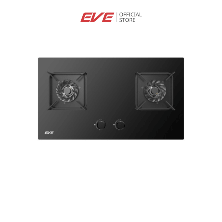 เตาแก๊สฝัง 2 หัว แบบฝัง ฐานกระจก EVE HB73-B789G/BG 73 ซม. สีดำ_9